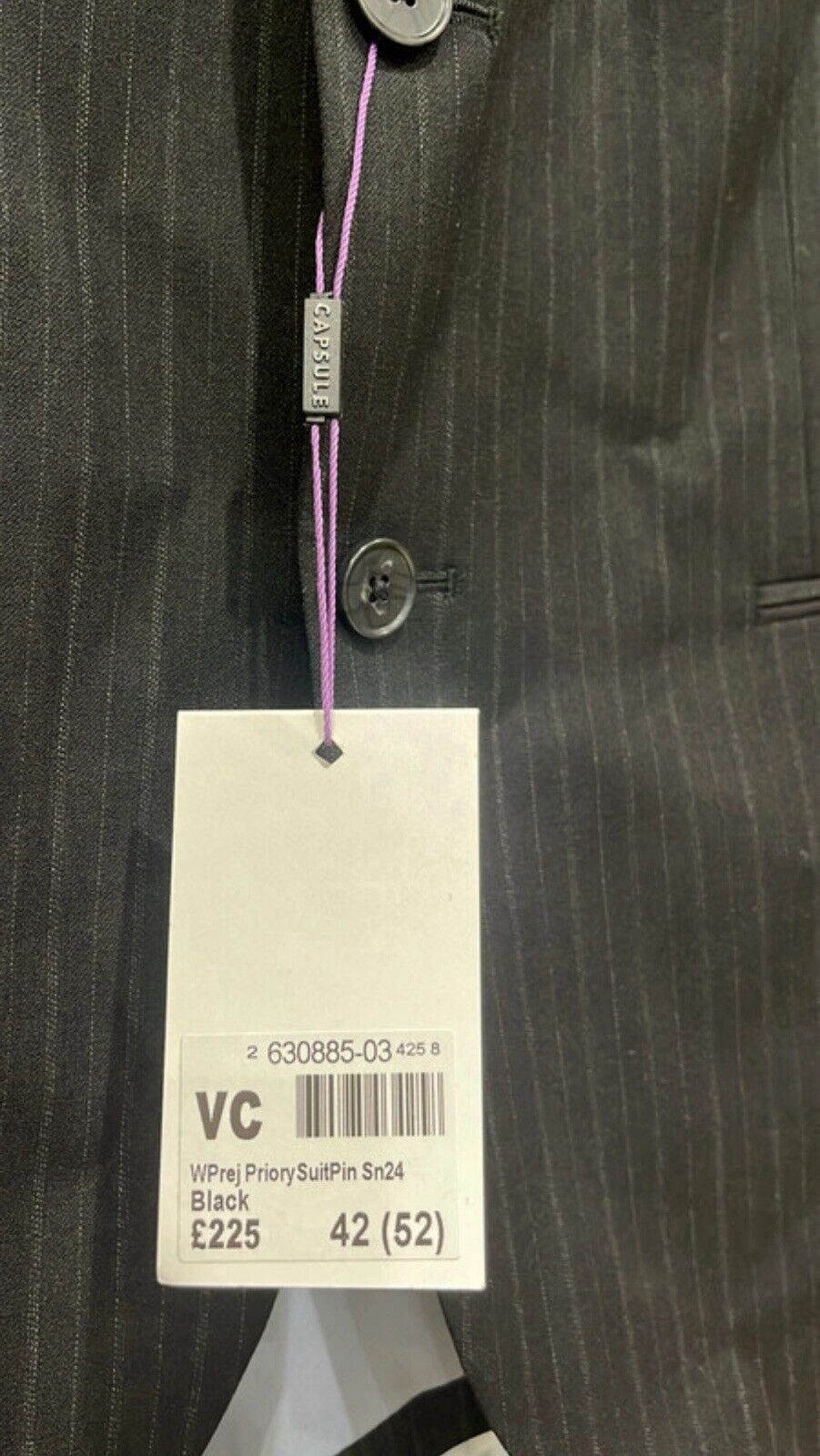 Without Prejudice Priory Pinstripe Jacket 42 R