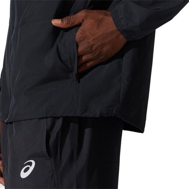 Asics Mens Core Running Jacket Asics Black Size Medium