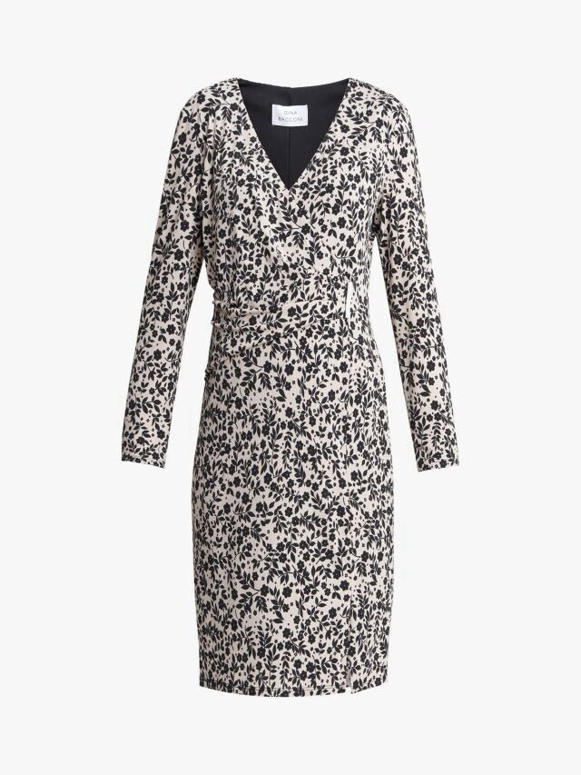 Gina Bacconi Florentina Mock Wrap Dress UK 14