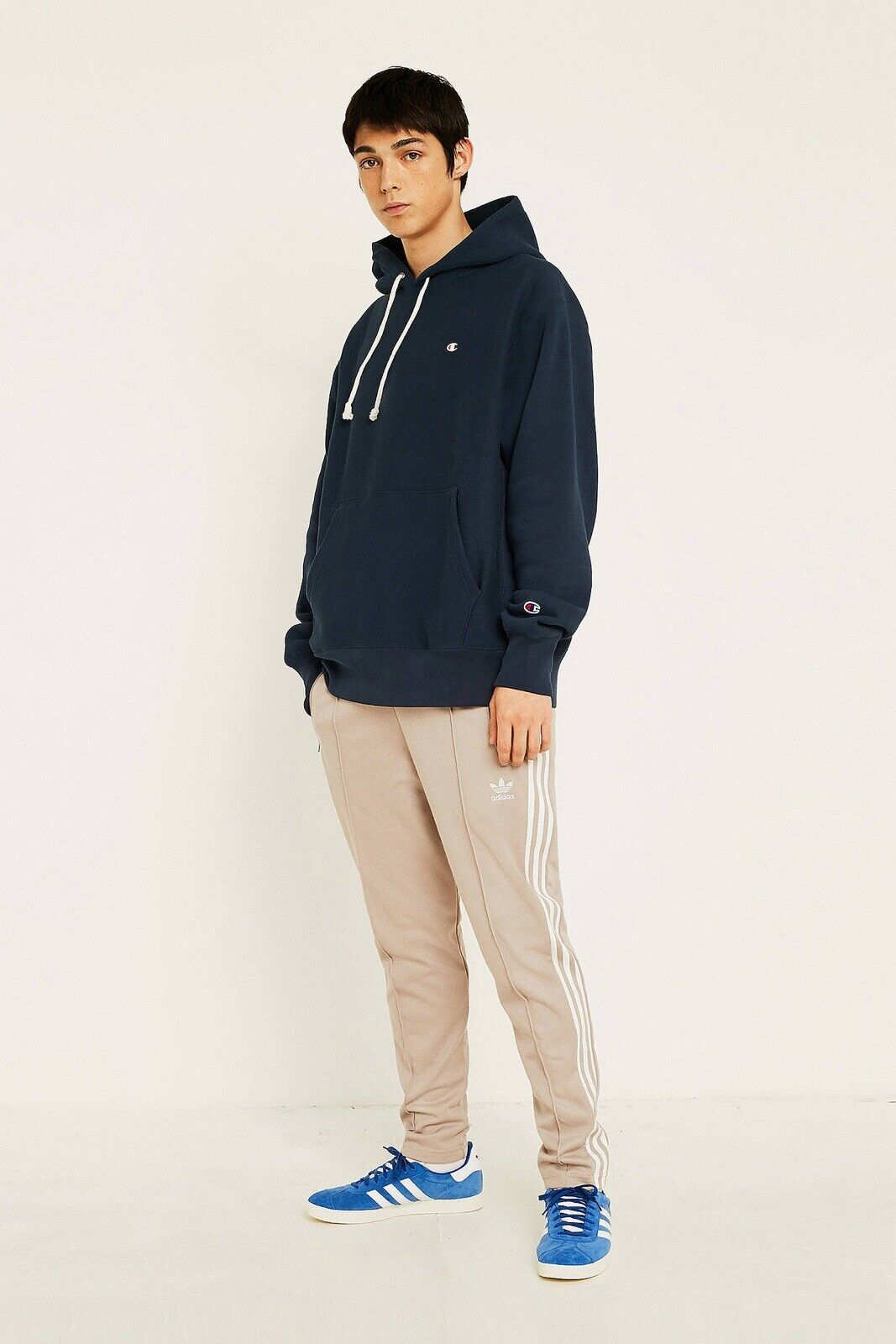 Champion Reverse Weave Pullover Hooded Sweatshirt Retro Navy XS
