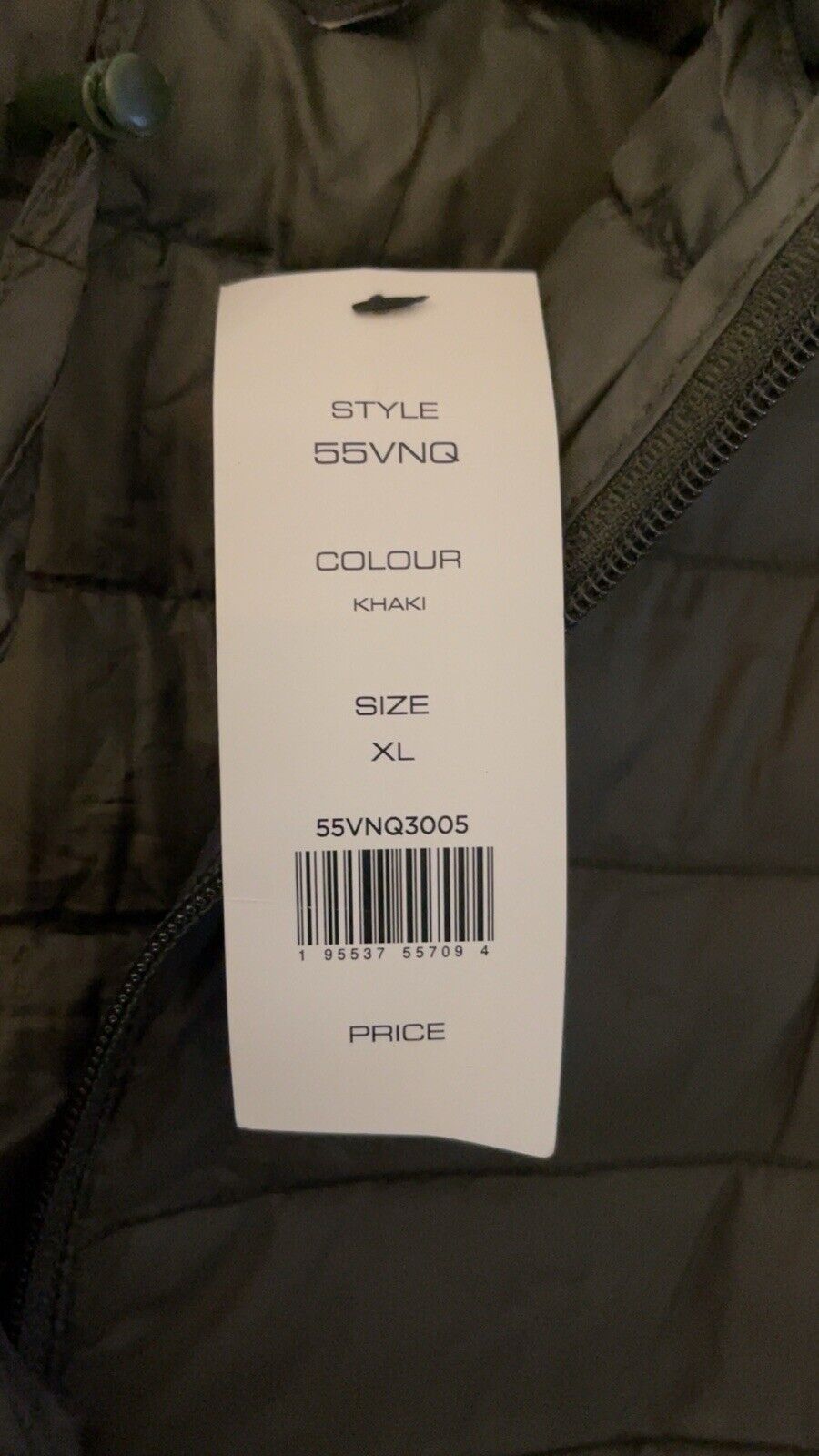 French Connection Mens Row Funnel Superlight Jacket Khaki XL RRP £100