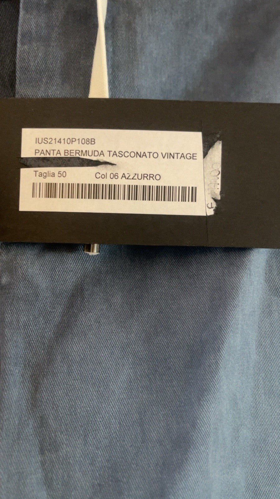 HOSIO Men’s Yarn Cotton Cargo Shorts Made in Italy UK 40 (IT 50) DEFECT