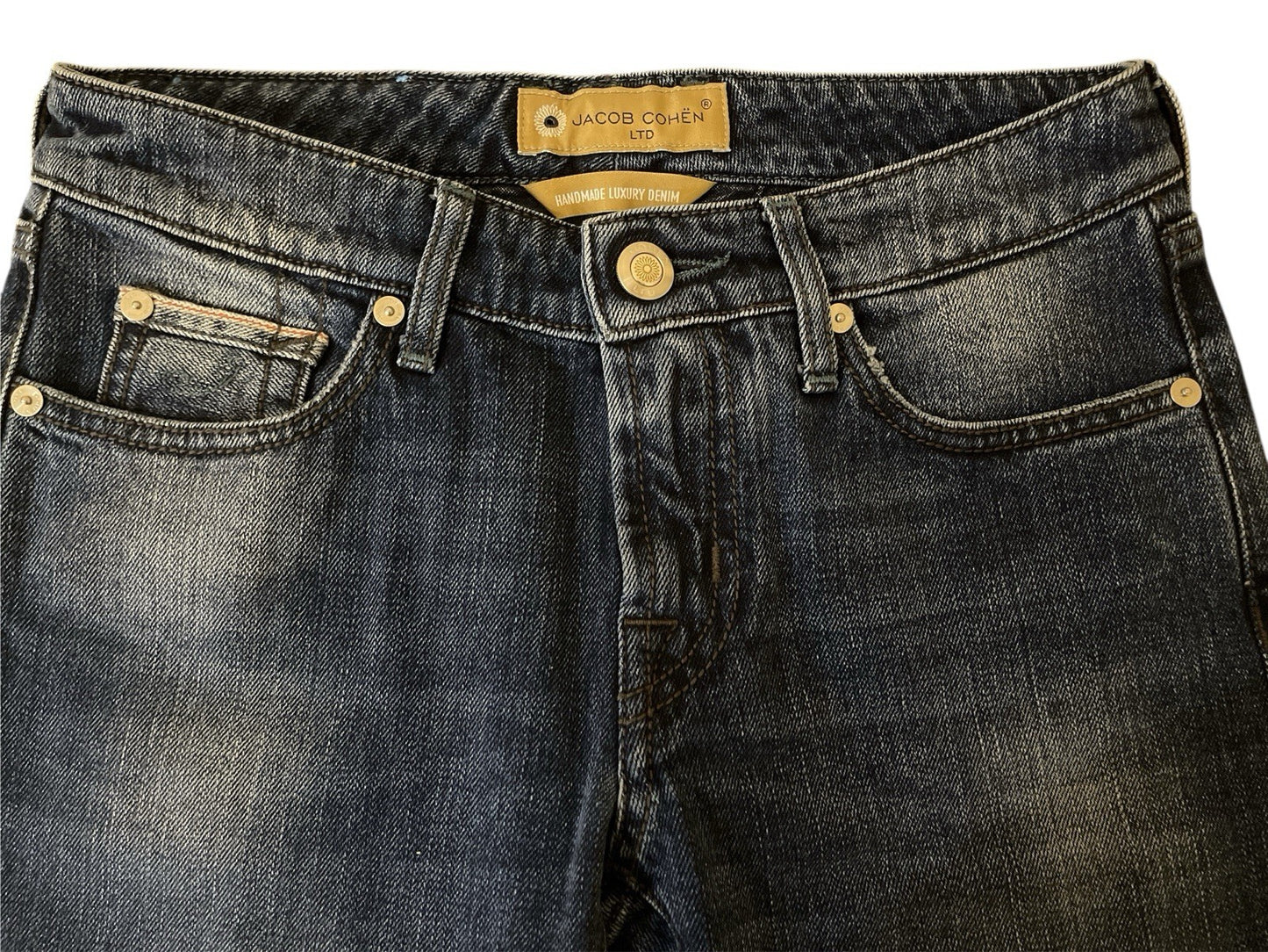 Jacob Cohen Womens Jeans Blue W26 L32 J711 Slim Fit Stretch Denim Low Rise