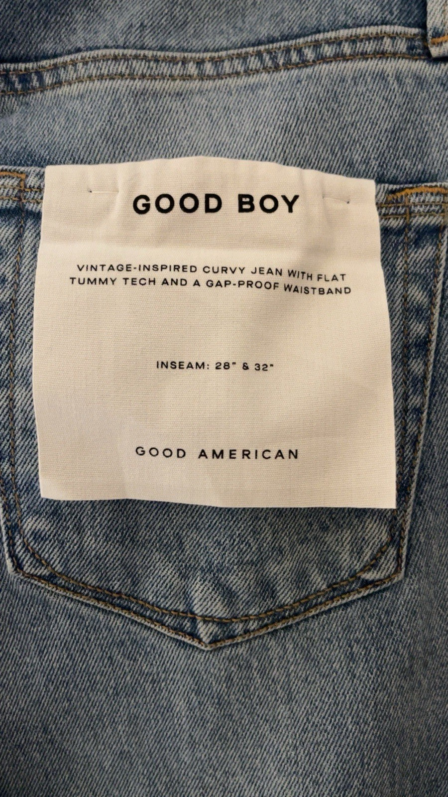 GOOD AMERICAN Good Boy High Rise Jeans Size 26”