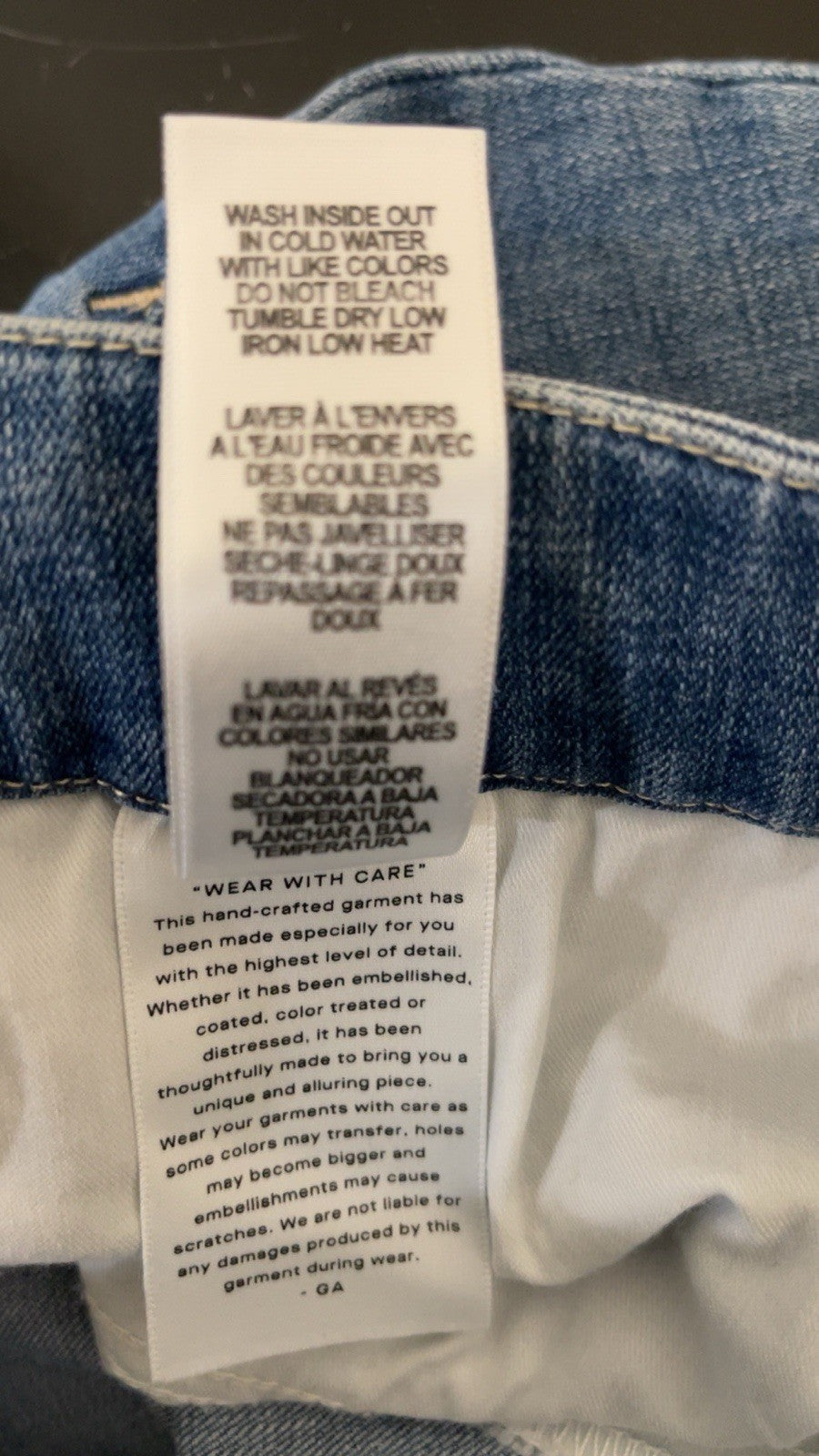 GOOD AMERICAN Good Legs Ripped Crop Skinny Jeans Blue617 UK 30 (US 26)