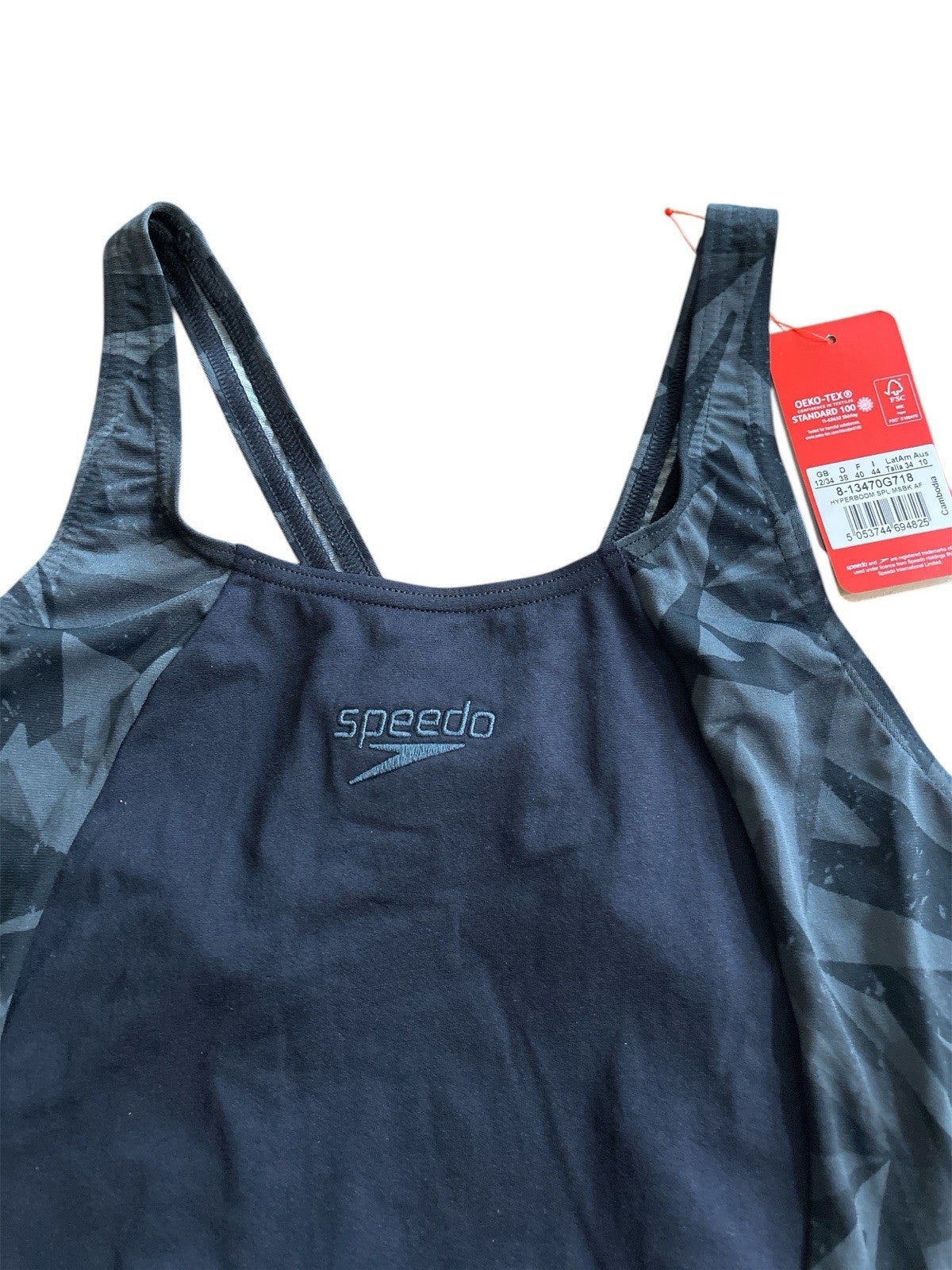 SPEEDO Womens One Piece HyperBoom Splice Muscleback Swimming Costume UK 12 34
