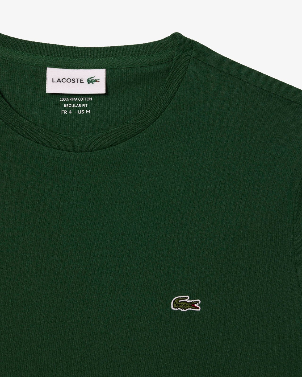 Lacoste Mens T-Shirt Crew Neck Short Sleeve Tee Green TH6709
