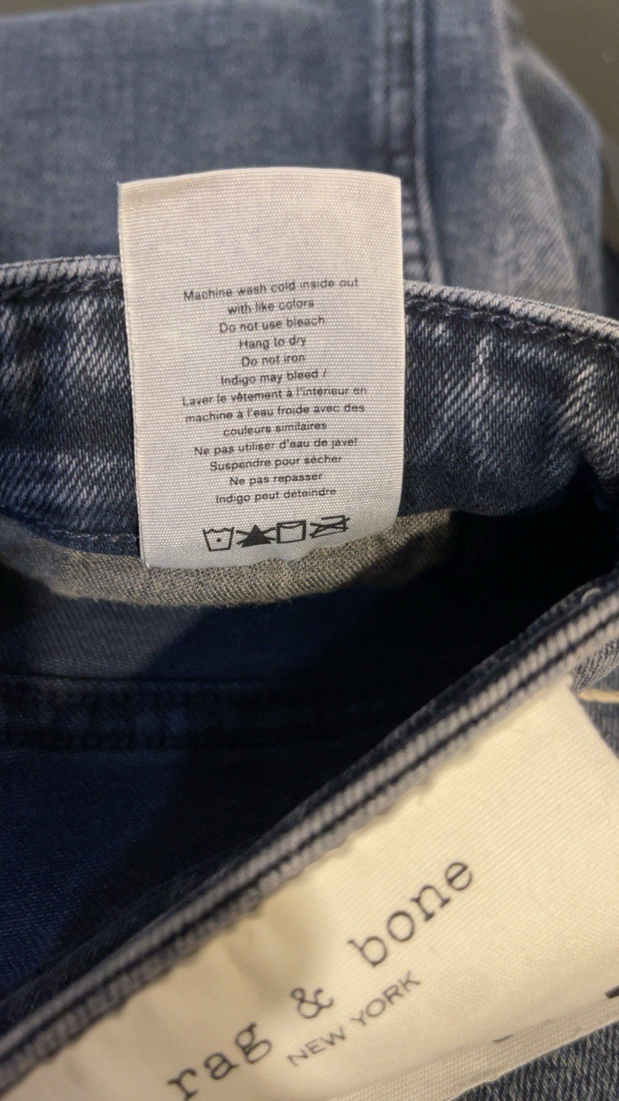 Rag and Bone Nina High Rise Skinny Ankle Jeans Grey Wash Women’s Size W24