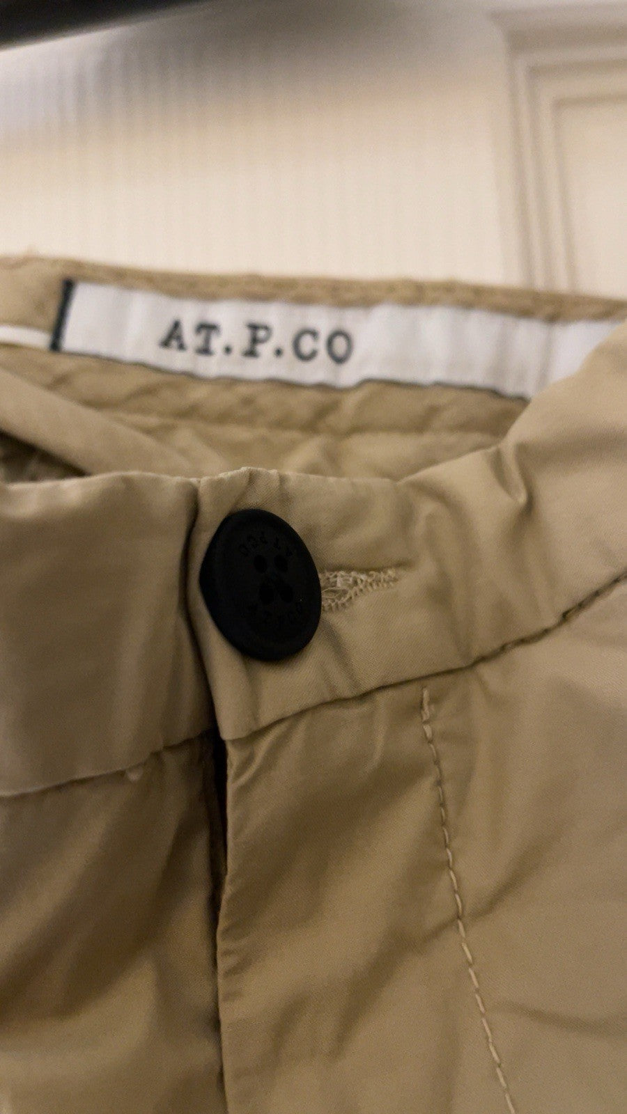 Mens Beige ATPCO AT.P.CO Chinos Slim Fit Size IT 52 W37
