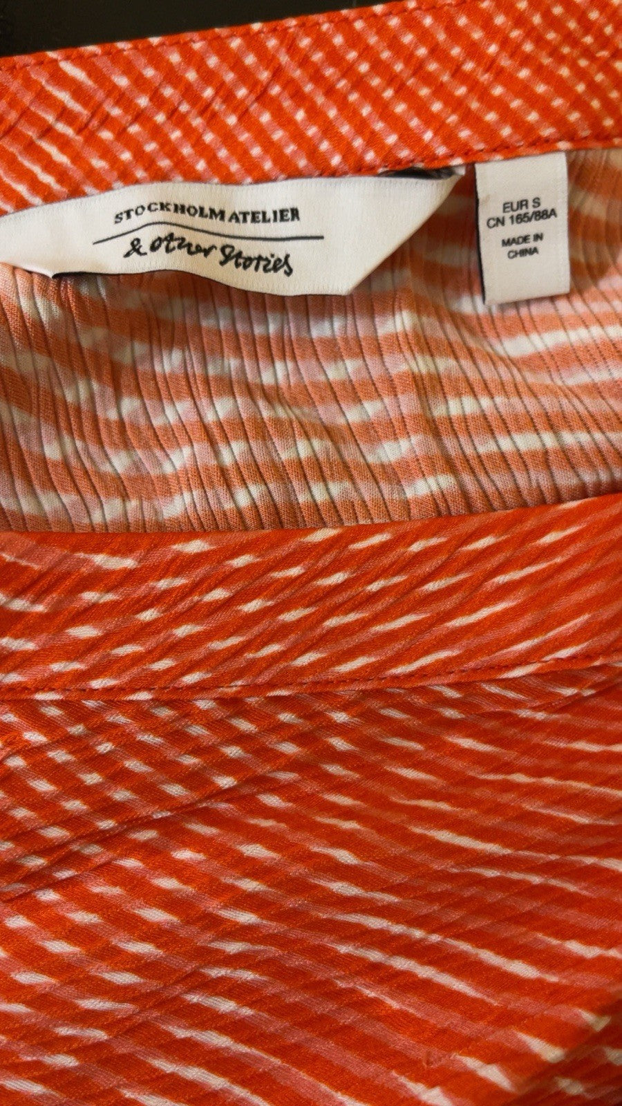 & Other Stories Orange One Shoulder Dress Size S