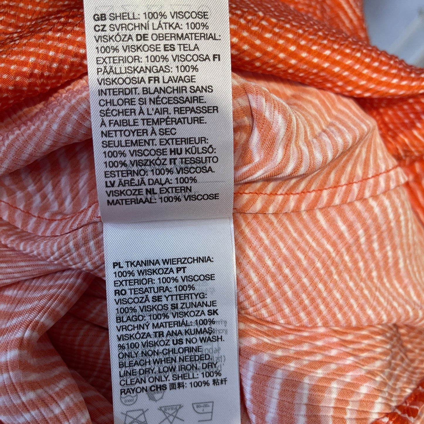 & Other Stories Orange One Shoulder Dress Size S