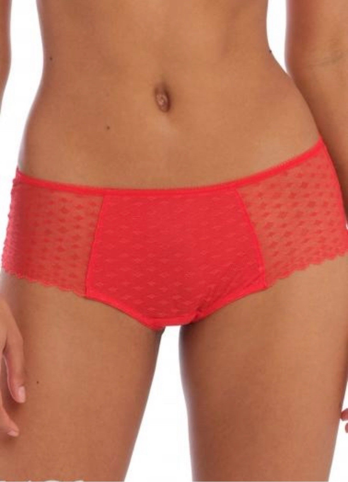 Freya Signature Red Briefs Shorts Mid Rise Lined Knickers Size Large