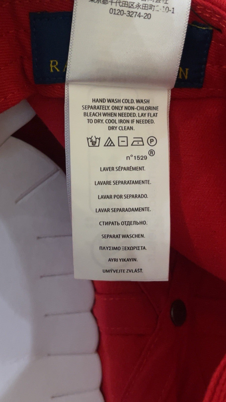 Polo Ralph Lauren Baseball Cap One Size Adjustable Red Pony Logo BNWT