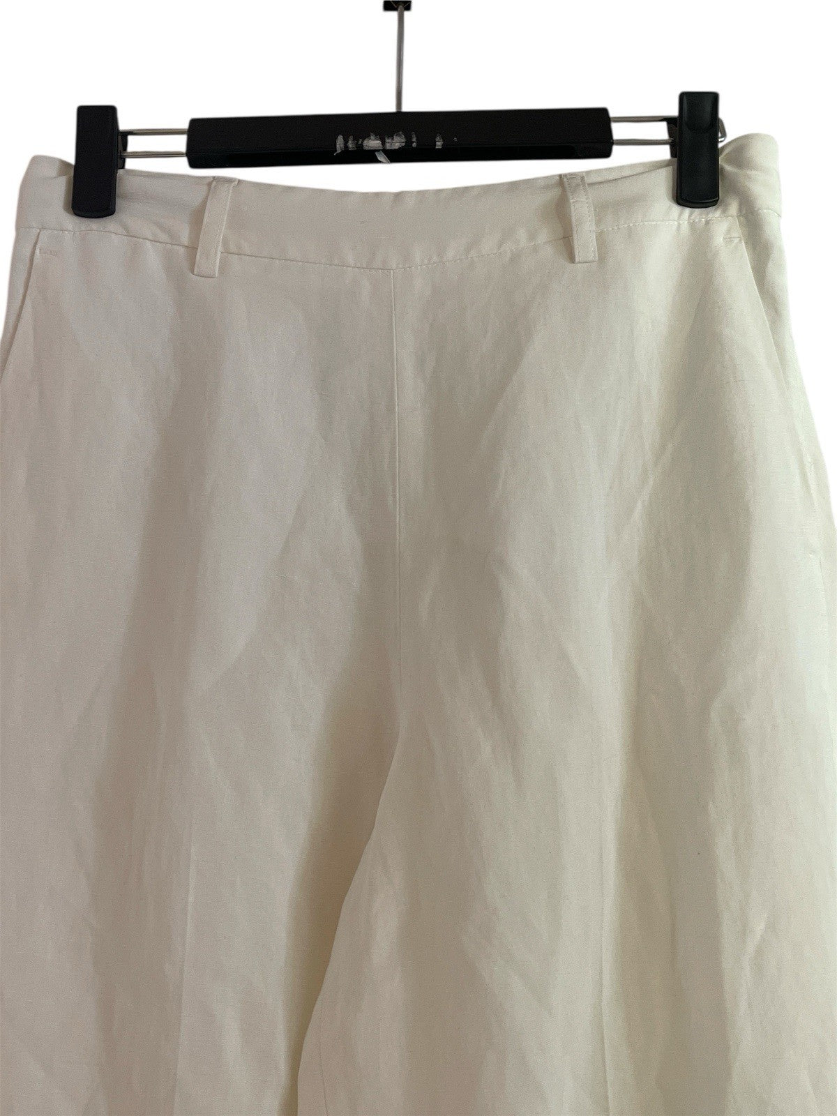 MEME BY GIAB'S Cream Linen Blend Wide Leg Trousers / Pants UK 8