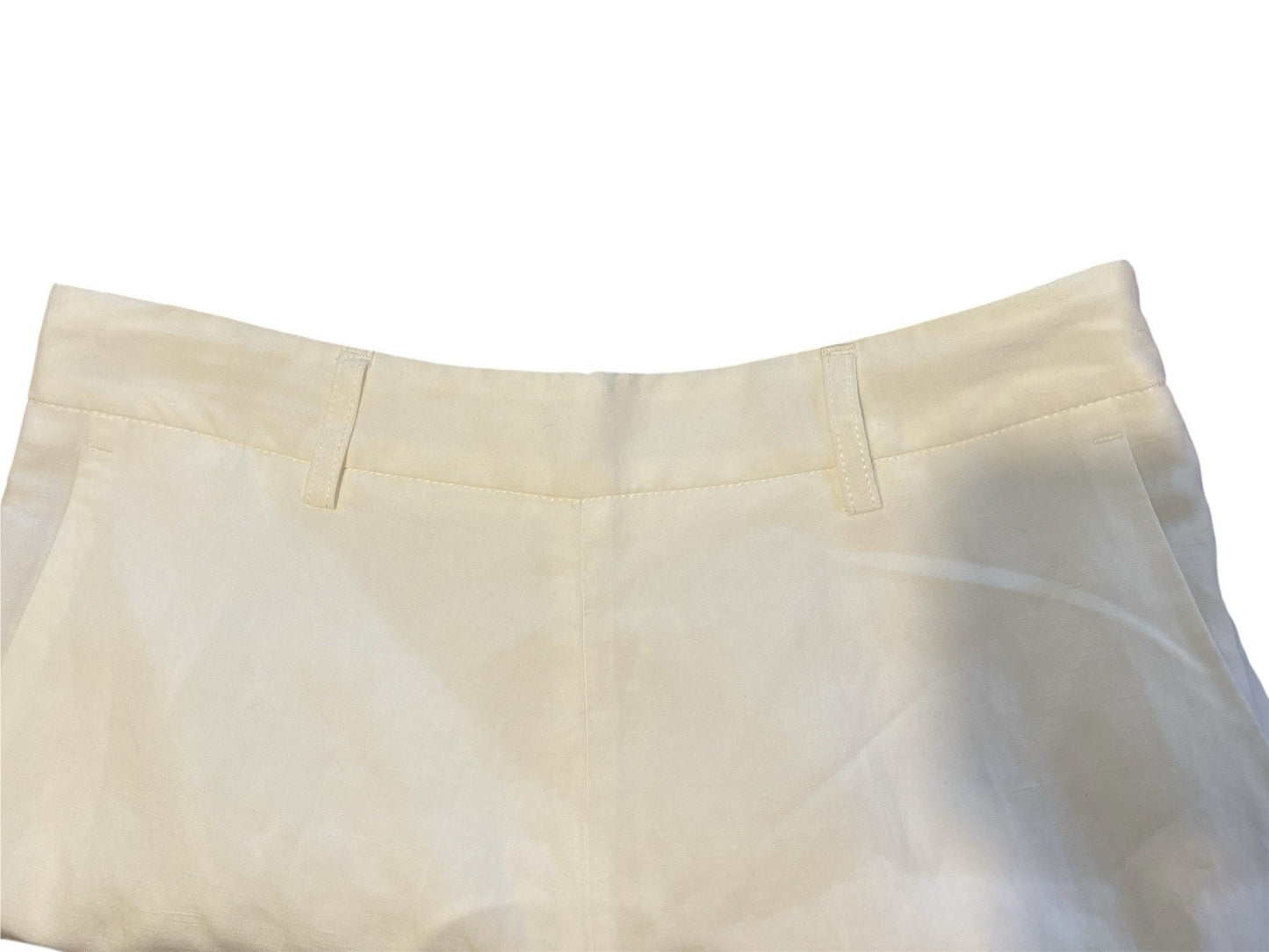 MEME BY GIAB'S Cream Linen Blend Wide Leg Trousers / Pants UK 8