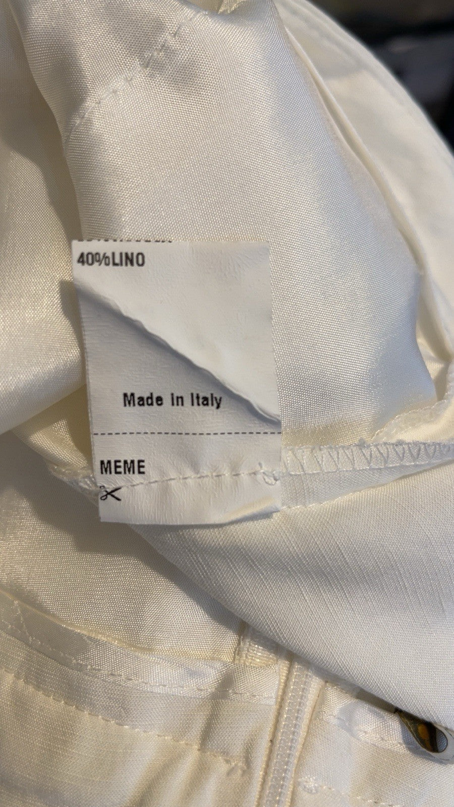 MEME BY GIAB'S Cream Linen Blend Wide Leg Trousers / Pants UK 8