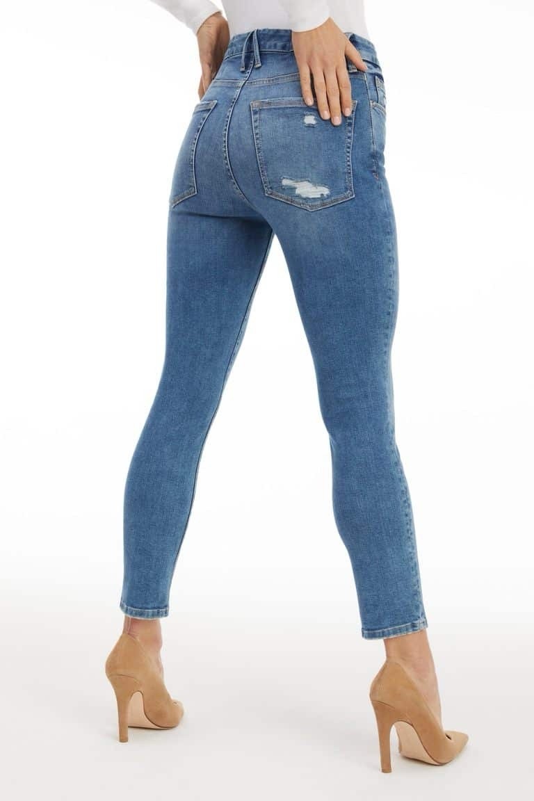 GOOD AMERICAN Good Petite Skinny Jeans Size UK 30 (US 26) Blue 622