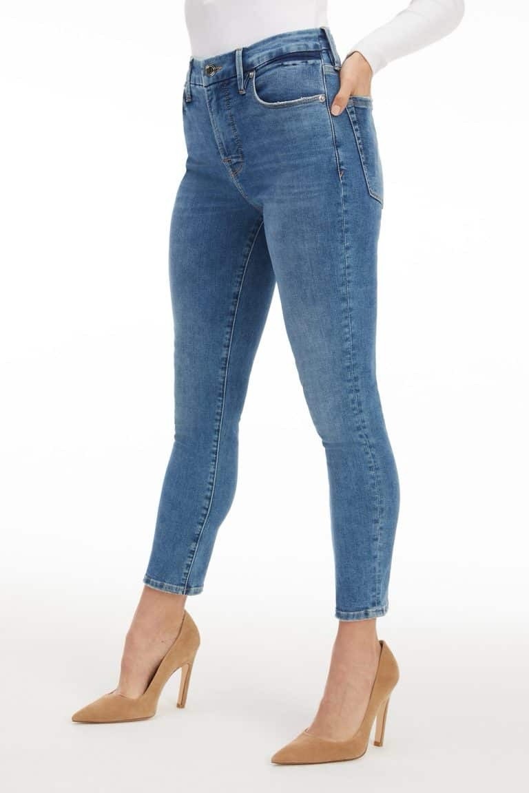 GOOD AMERICAN Good Petite Skinny Jeans Size UK 30 (US 26) Blue 622