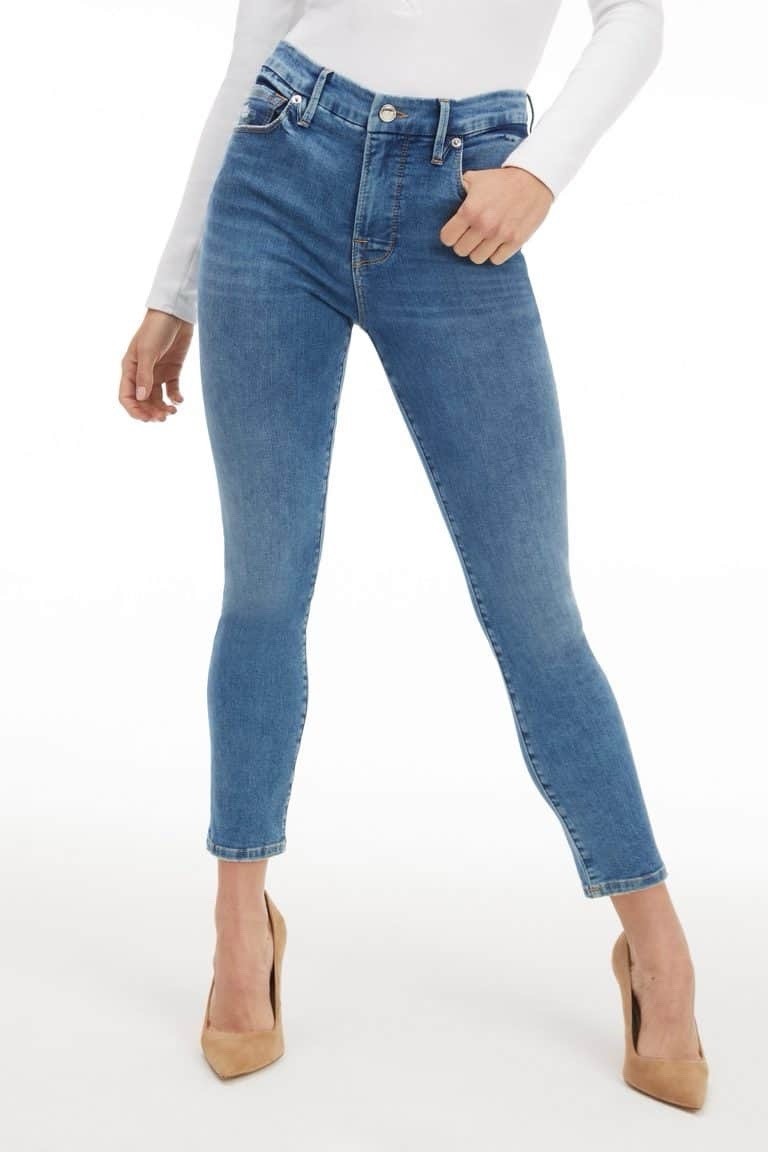 GOOD AMERICAN Good Petite Skinny Jeans Size UK 30 (US 26) Blue 622