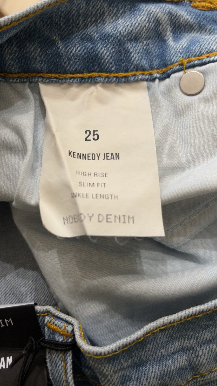 NOBODY DENIM Soulmate Kennedy ankle embroidered high-rise jeans Sz 25