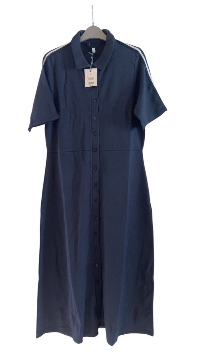 Ex Joules Ava Navy Button Down Ponte Midi Maxi Midaxi Dress RRP £65