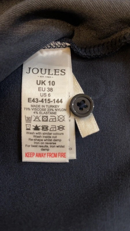 Ex Joules Ava Navy Button Down Ponte Midi Maxi Midaxi Dress RRP £65