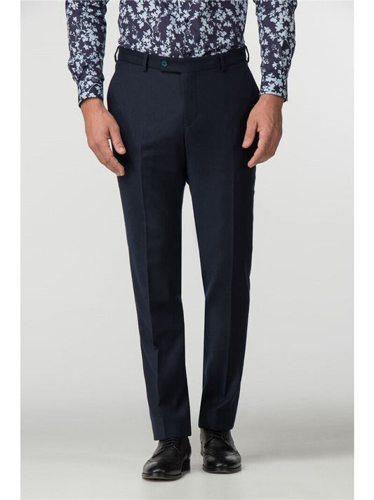 Without Prejudice Drayton Flannel Slim Fit Trouser Navy 34S