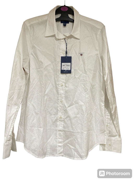 Gant Slim Fit Stretch Oxford Shirt In White Size UK 16 RRP £85