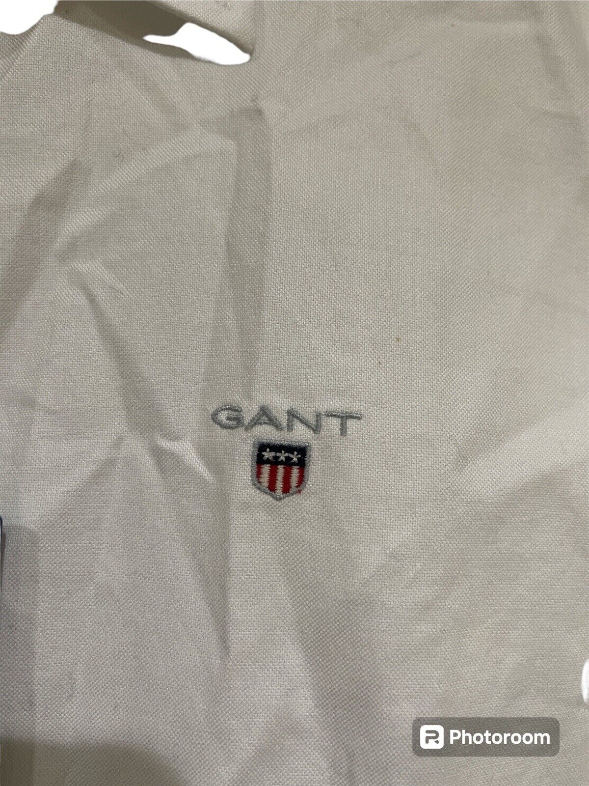 Gant Slim Fit Stretch Oxford Shirt In White Size UK 16 RRP £85