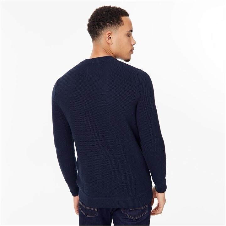 Jack Wills Mens Linus Seed Stitch Crew Neck Jumper Sweater Pullover Navy XL