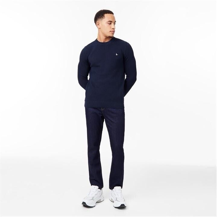 Jack Wills Mens Linus Seed Stitch Crew Neck Jumper Sweater Pullover Navy XL