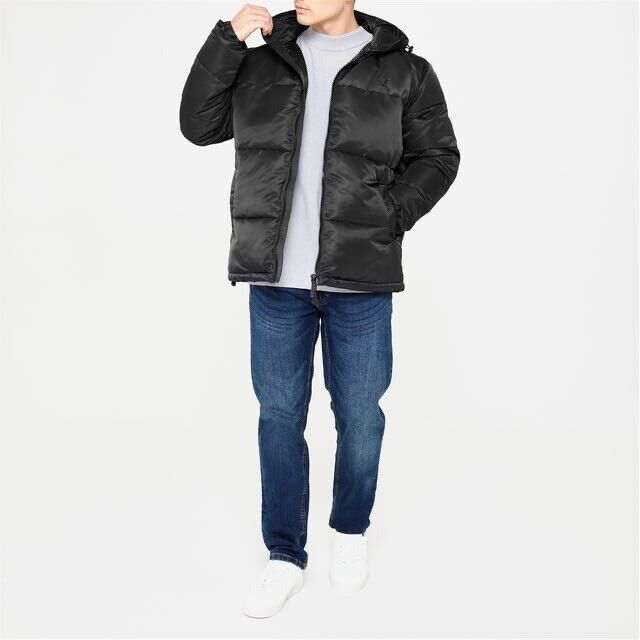 Mens Kangol Puffer Coat Jacket Outerwear Black XL *RARE*