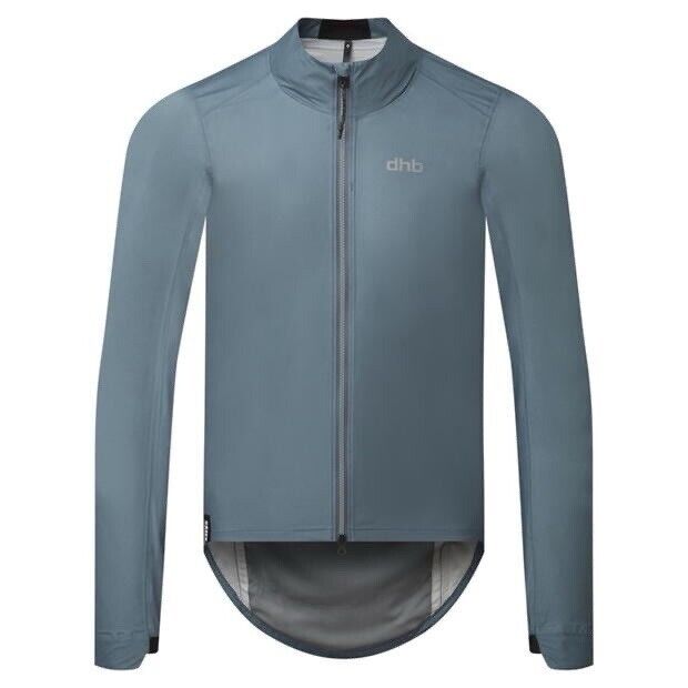 Dhb Mens Aeron Tempo 3 Waterproof Jacket Sports Training Fitness Gym Grey 2XL