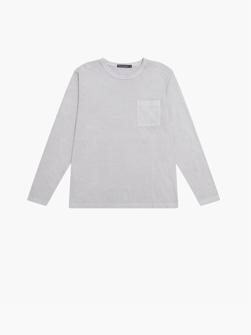 French Connection Men’s Washed Dye T-Shirt Grey Large RRP £35