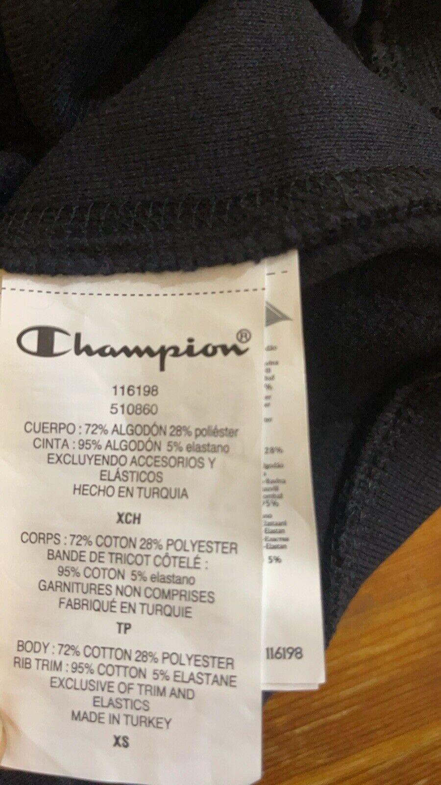 Champion Reverse Weave Pullover Hooded Sweatshirt Retro Navy XS