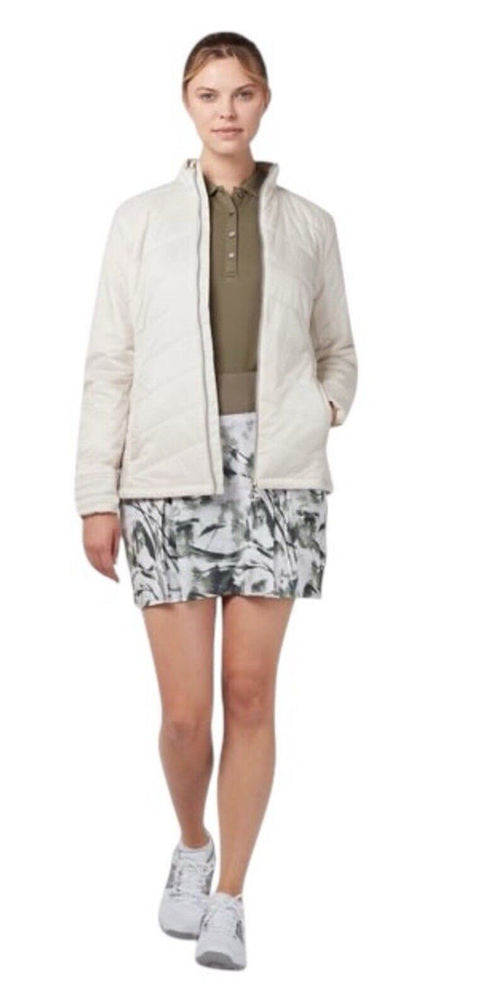 Callaway Ladies Golf Quilted Jacket Beige Moonbeam XL RRP £100