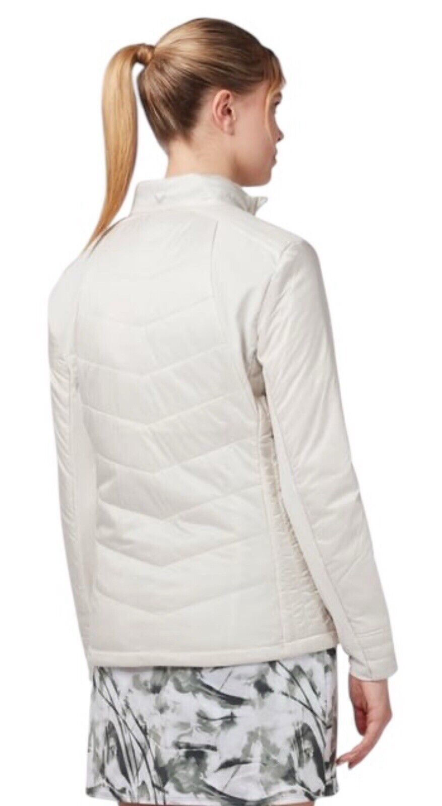 Callaway Ladies Golf Quilted Jacket Beige Moonbeam XL RRP £100