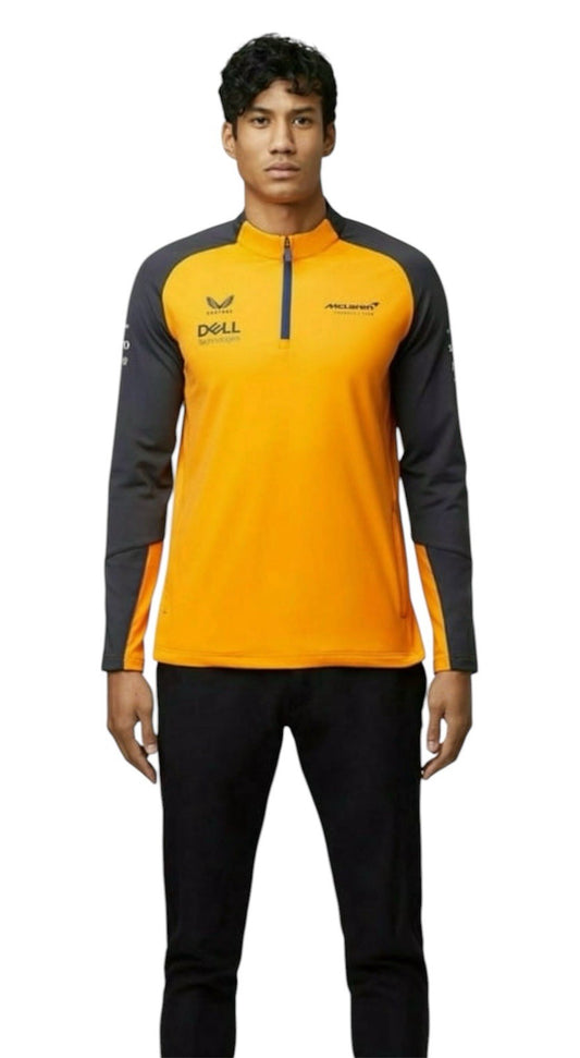 Castore McLaren Formula 1 Team 1/4 Zip Midlayer Softshell Long Sleeved Top 3XL