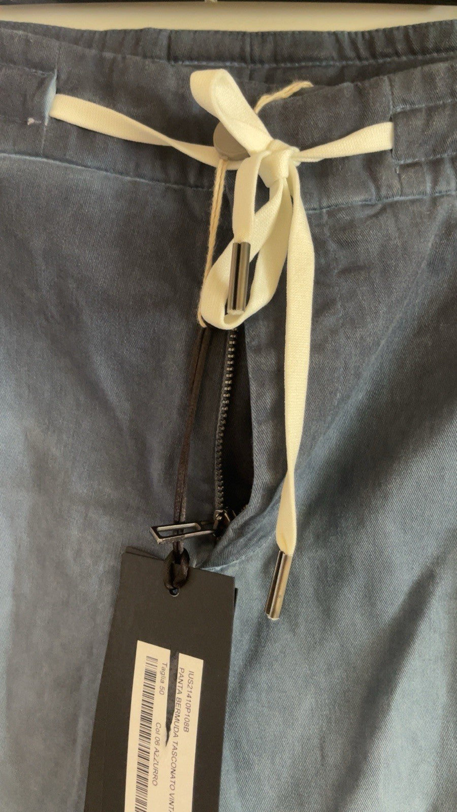 HOSIO Men’s Yarn Cotton Cargo Shorts Made in Italy UK 40 (IT 50) DEFECT