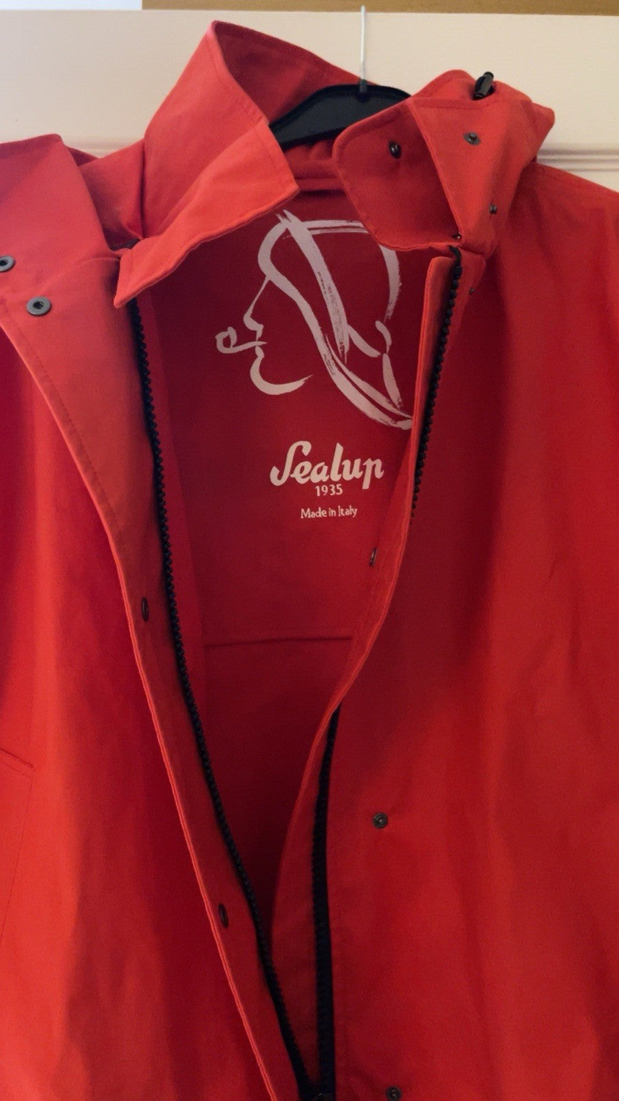 SEALUP Milan Womens Rain Jacket 100% Cotton Red Size UK 10 (IT 40) MADE IN ITALY