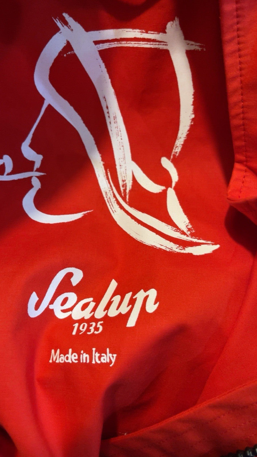 SEALUP Milan Womens Rain Jacket 100% Cotton Red Size UK 10 (IT 40) MADE IN ITALY