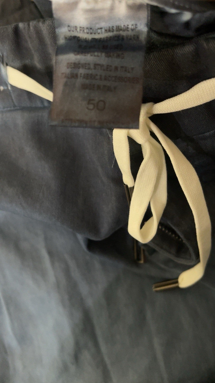HOSIO Men’s Yarn Cotton Cargo Shorts Made in Italy UK 40 (IT 50) DEFECT