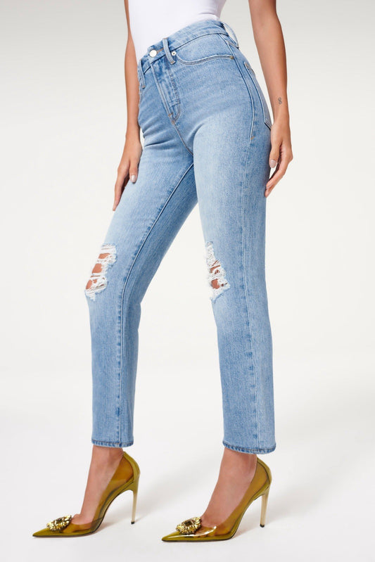 GOOD AMERICAN Good Boy High Rise Jeans Size 26”