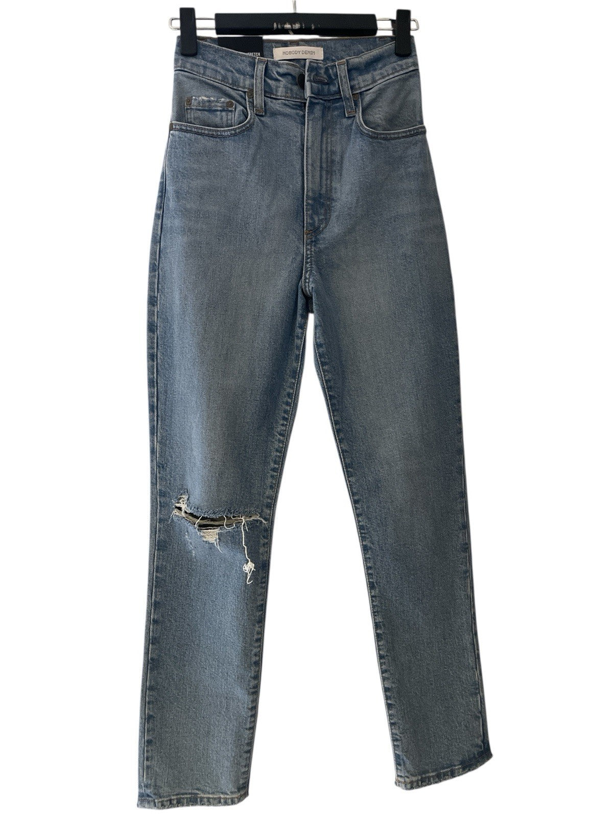 Nobody Denim Womens Jeans Frankie Ankle Distressed Blue High Rise Size 23