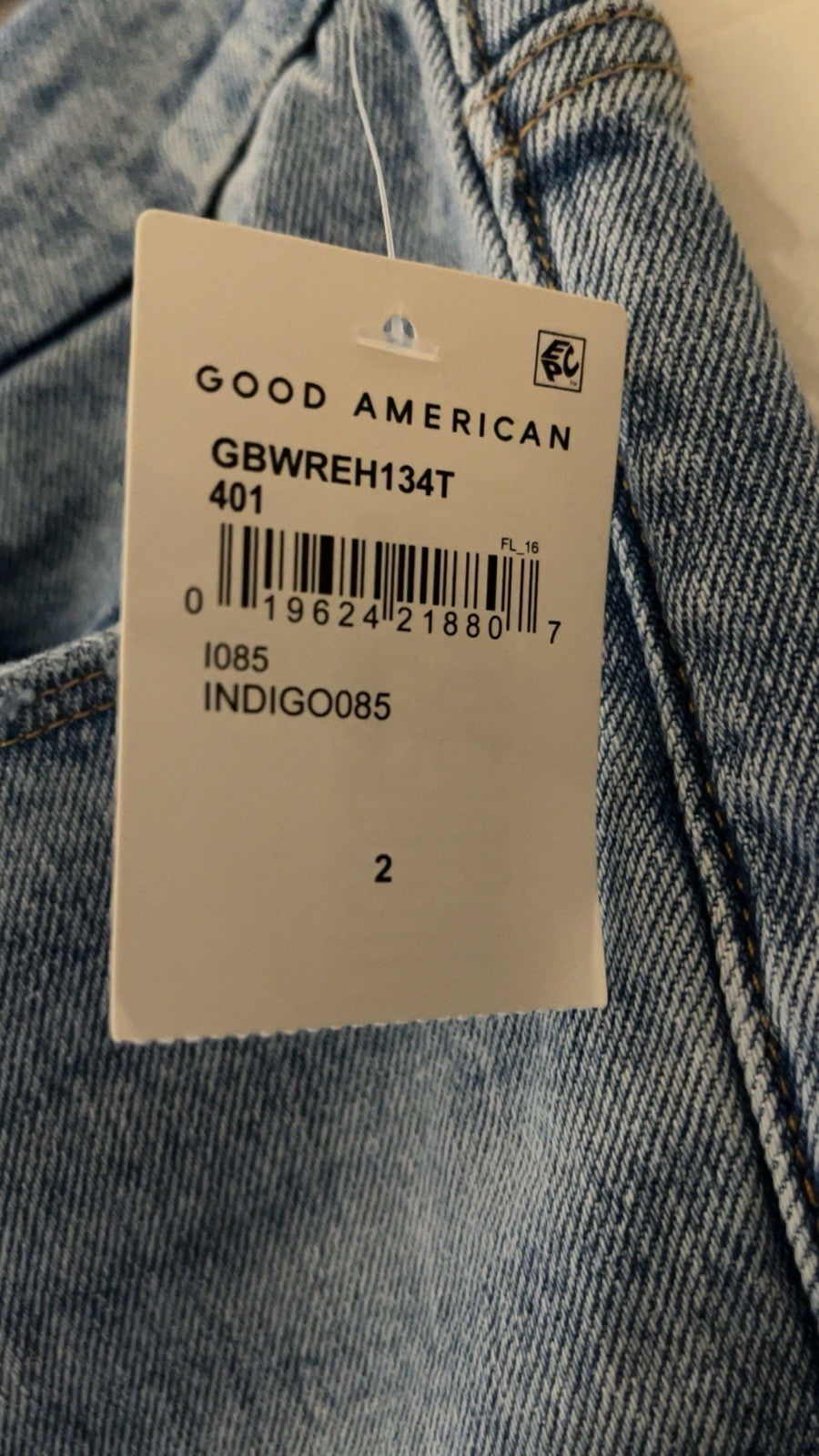 GOOD AMERICAN Good Boy High Rise Jeans Size 26”