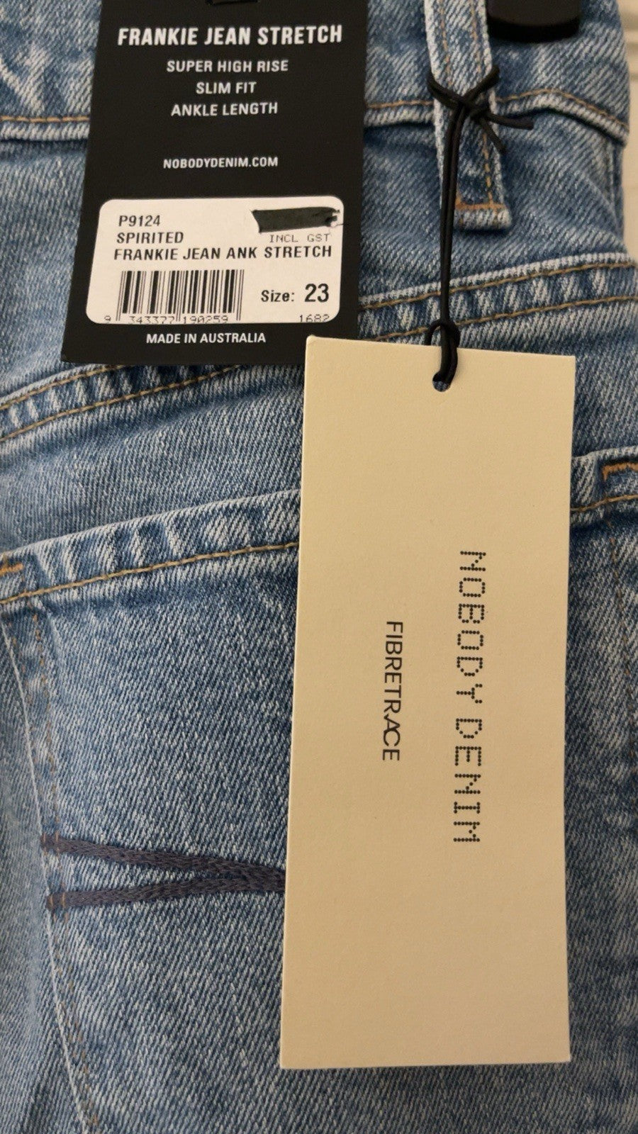 Nobody Denim Womens Jeans Frankie Ankle Distressed Blue High Rise Size 23