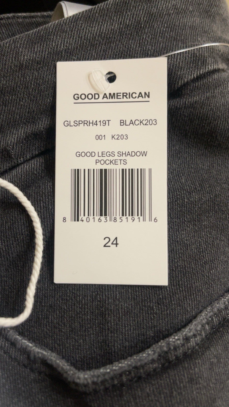 GOOD AMERICAN Good Legs Shadow Pockets Jeans Womens UK 28