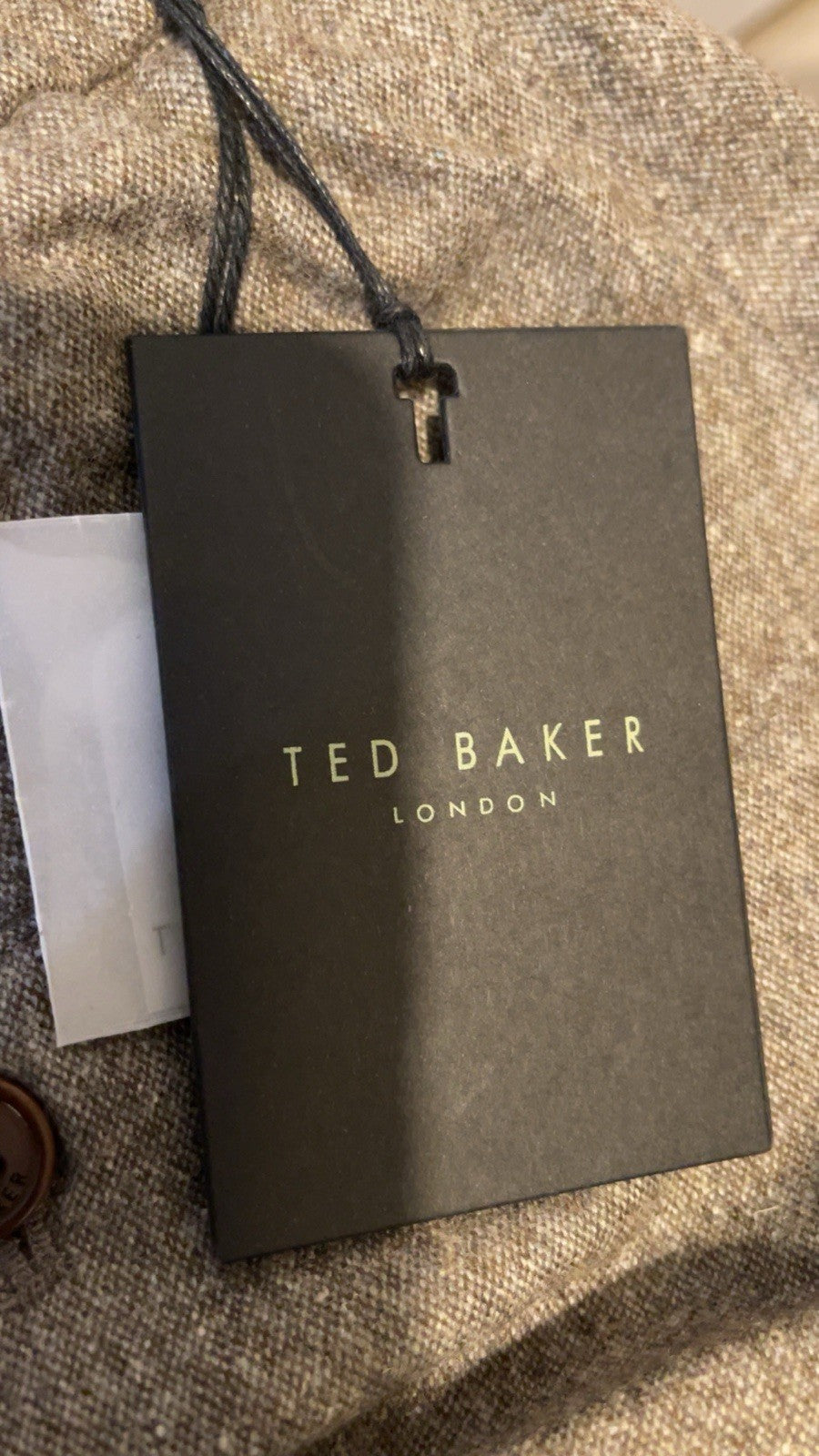 TED BAKER Leyden Fit Wool-blend Flannel Pants Trousers In Brown Size W36 R