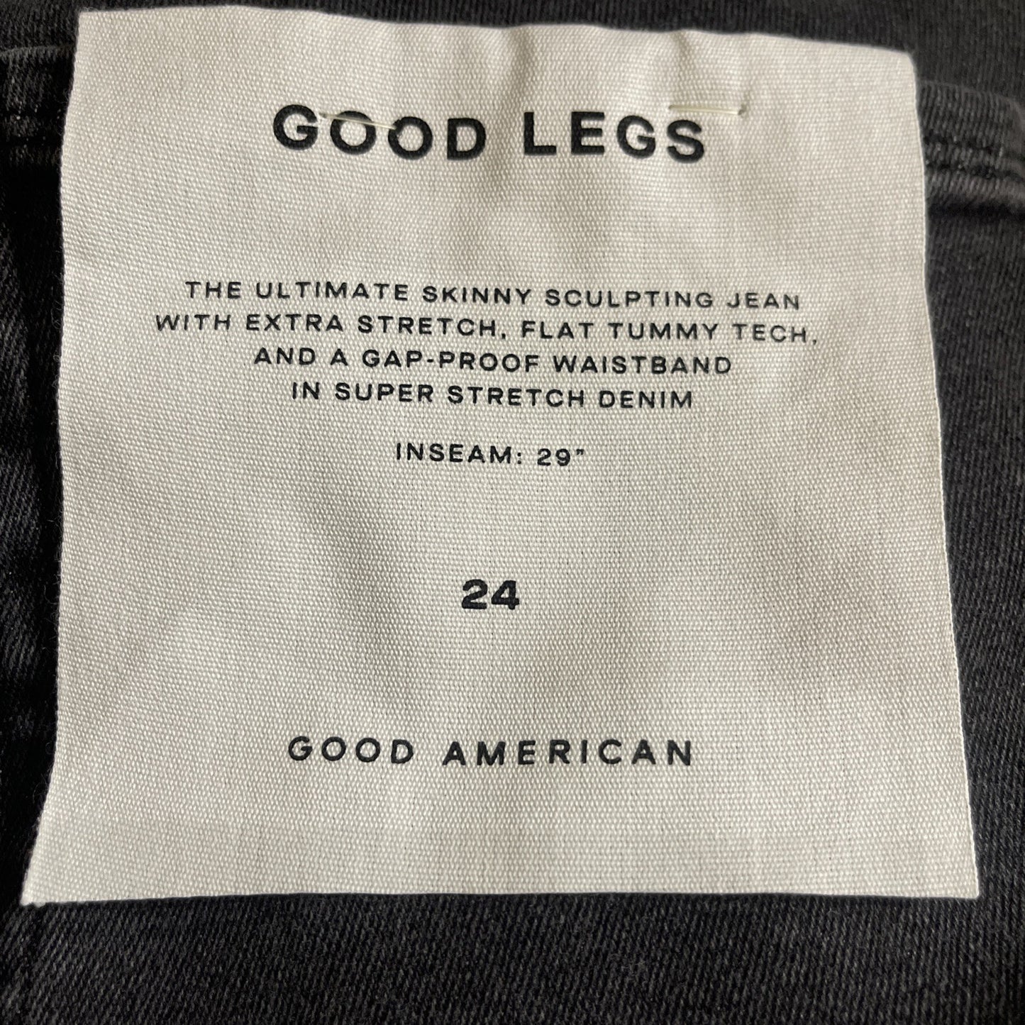 GOOD AMERICAN Good Legs Shadow Pockets Jeans Womens UK 28