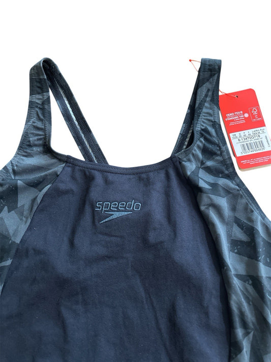 SPEEDO Womens One Piece HyperBoom Splice Muscleback Swimming Costume UK 12 34